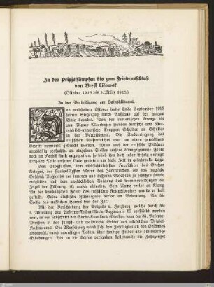 III. In den Pripjetsümpfen bis zum Friedensschluß von Brest Litowsk