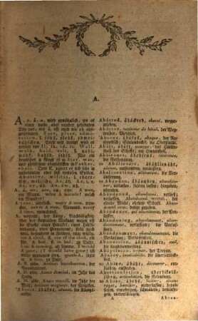 Nathan Bailey Dictionary English-German And German-English : oder Englisch-Deutsches und Deutsch-Englisches Wörterbuch, 1. Englisch-Deutsch
