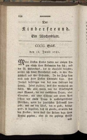 CCCXI. Stück, den 16. Junii, 1781