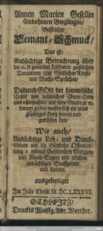 Geistlicher Demant-Schmuck