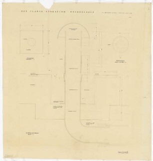Grünflächen am Max-Planck-Gymnasium, Düsseldorf: Wasserbeckeninstallation Entleerung und Überlauf 1:1