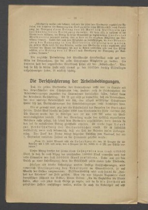 Die Verschlechterung der Arbeitsbedingungen.