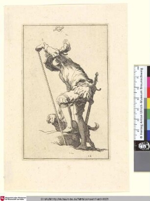 [A young Soldier; Junger Soldat mit Hund, einem Vogel nachblickend]