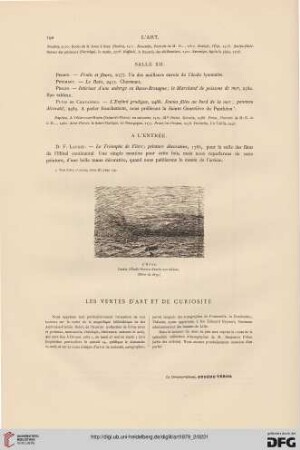 Les ventes d'art et de curiosité