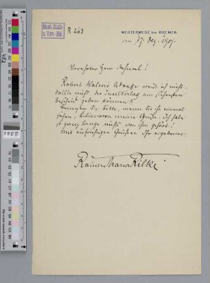 Brief an Richard Dehmel