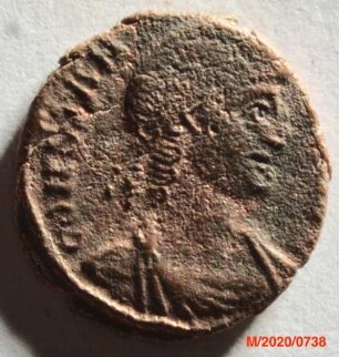 Römische Münze, Nominal Follis, Prägeherr Constans, Prägeort nicht bestimmbar, Original