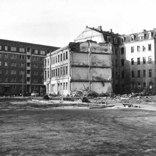 Dresden-Friedrichstadt. Abrißhäuser, Schäferstraße/Adlergasse. Hofansichten