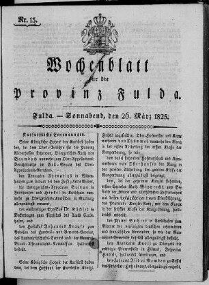 Nr. 13, Ausgabe vom 26. März 1825