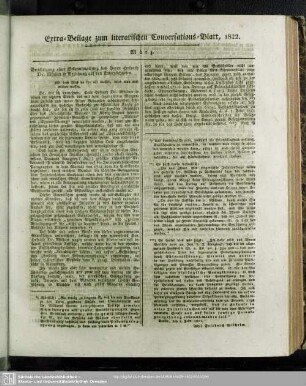 Extra-Beilage zum literarischen Conversations-Blatt, 1822. März