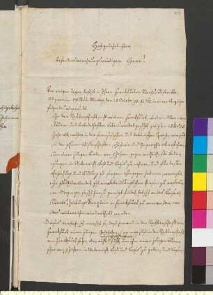 Brief von Hase, Christian Immanuel an Bethmann-Metzler, Peter Heinrich von
