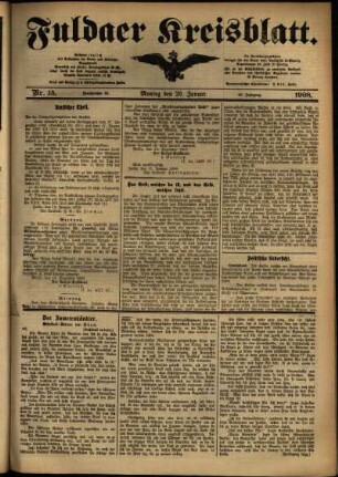 Ausgabe vom Montag, den 20. Januar 1908.