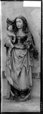 Wasenweiler Sankt Vituskapelle Skulptur Madonna mit Kind