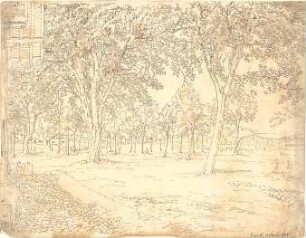 Neureuther, Gottfried von; Prien / Chiemsee; Bauernhäuser mit Obstbäumen - Ansicht