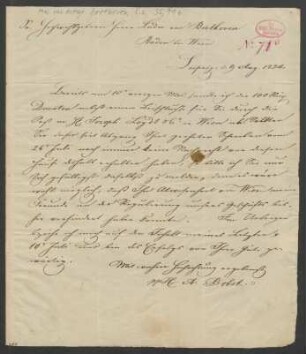 Brief an Ludwig van Beethoven : 09.08.1824