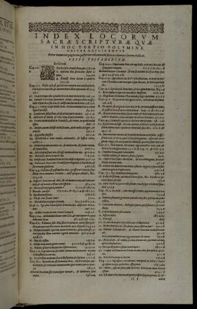 Index Locorum Sacræ Scripturæ Quæ In Hoc Tertio Volumine Obiter Explicantur.