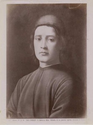 Lorenzo di Credi: Porträt eines jungen Mannes mit roter Kappe, Galleria degli Uffizi, Florenz