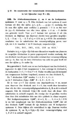 § 28. De constructie der verschillende driehoekensystemen in het bijzonder voor N = 21.