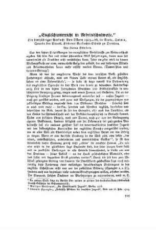 "Englischunterricht in Arbeitsschulweise"