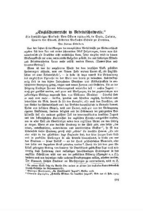 "Englischunterricht in Arbeitsschulweise"