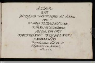Stammbuch Wolfgang Ferdinand Sonnenmayer - Cod.Don.G.II.2