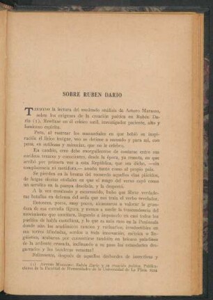 Sobre Rubén Darío