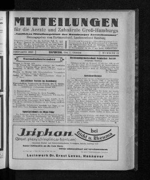Jahrgang 1928, Hamburg, den 7. Oktober, Nummer 41