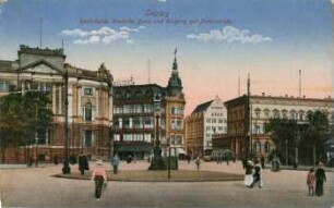 Leipzig: Reichsbank, Deutsche Bank und Eingang zur Petersstraße
