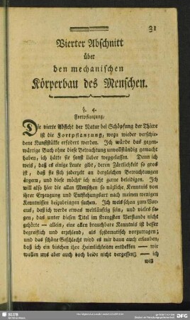 Vierter Abschnitt über den mechanischen Körperbau des Menschen