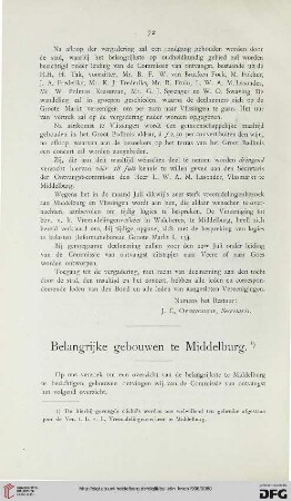 7: Belangrijke gebouwen te Middelburg