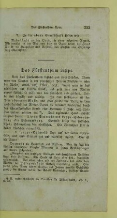 Das Fuerstenthum Lippe