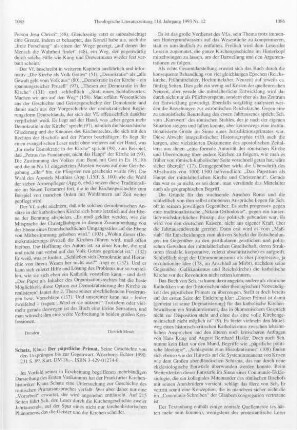 1085-1087 [Rezension] Schatz, Klaus, Der päpstliche Primat