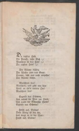 Du tapfrer Held, Du Preusse, rüste Dich