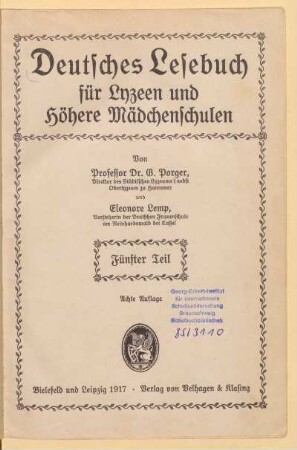 Teil 5 = Kl. 5, [Schülerband]: [Teil 5 = Kl. 5, [Schülerband]]