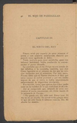 Capítulo III - El nieto del rey