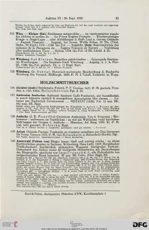 Holzschnittbücher (Nr. 116-203)