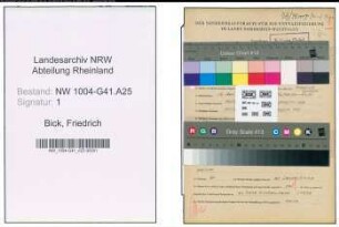 Entnazifizierung Friedrich Bick , geb. 16.09.1914 (Polizeibeamter)