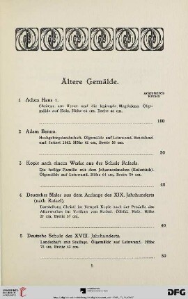 Ältere Gemälde (Nr. 1-65)