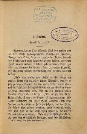 Der Herr Kriminalrat : Roman, 1. Band