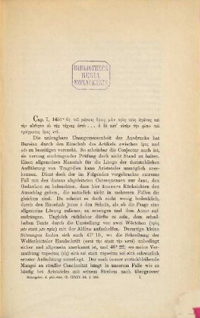 Zu Aristoteles Poetik : ein Beitrag zur Kritik und Erklärung der Capitel I-VI, 2