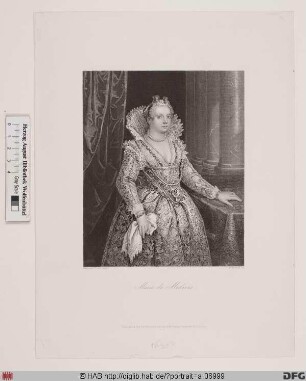 Bildnis Maria von Medici (Marie de Médicis), Königin von Frankreich und Navarra, geb. Prinzessin von Toscana