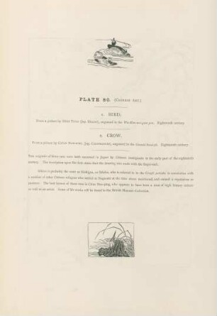 Plate 80. (Chinese art). 1. Bird. 2. Crow