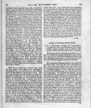 Schwarz, J. H. C.: Predigt und Confirmationsrede gehalten am 2. Pfingsttage in der Stadtkirche zu Jena. Jena: Frommann 1836