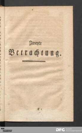 Zweyte Betrachtung.