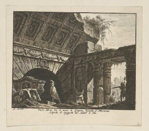 Giulio Sabino zwischen den Ruinen von Lingona