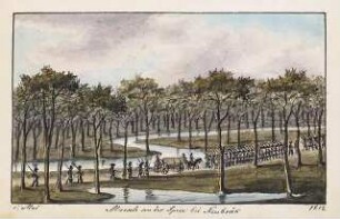 'Marsch an der Spree bei Neubrück' Aquarell