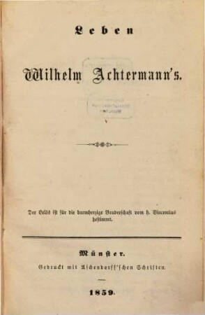 Leben Wilhelm Achtermanns