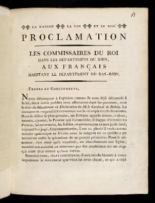 1-3, Proclamation