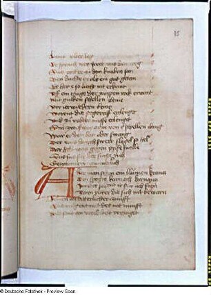 Textseite mit Initiale 85r