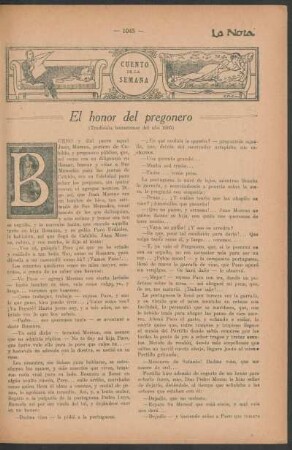 Cuento de la semana : El honor del pregonero