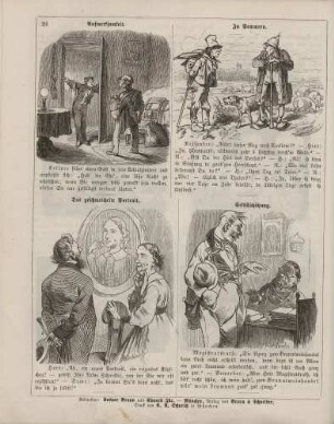"Aufmerksamkeit" "In Pommern" "Das geschmeichelte Portrait" "Selbstschätzung"